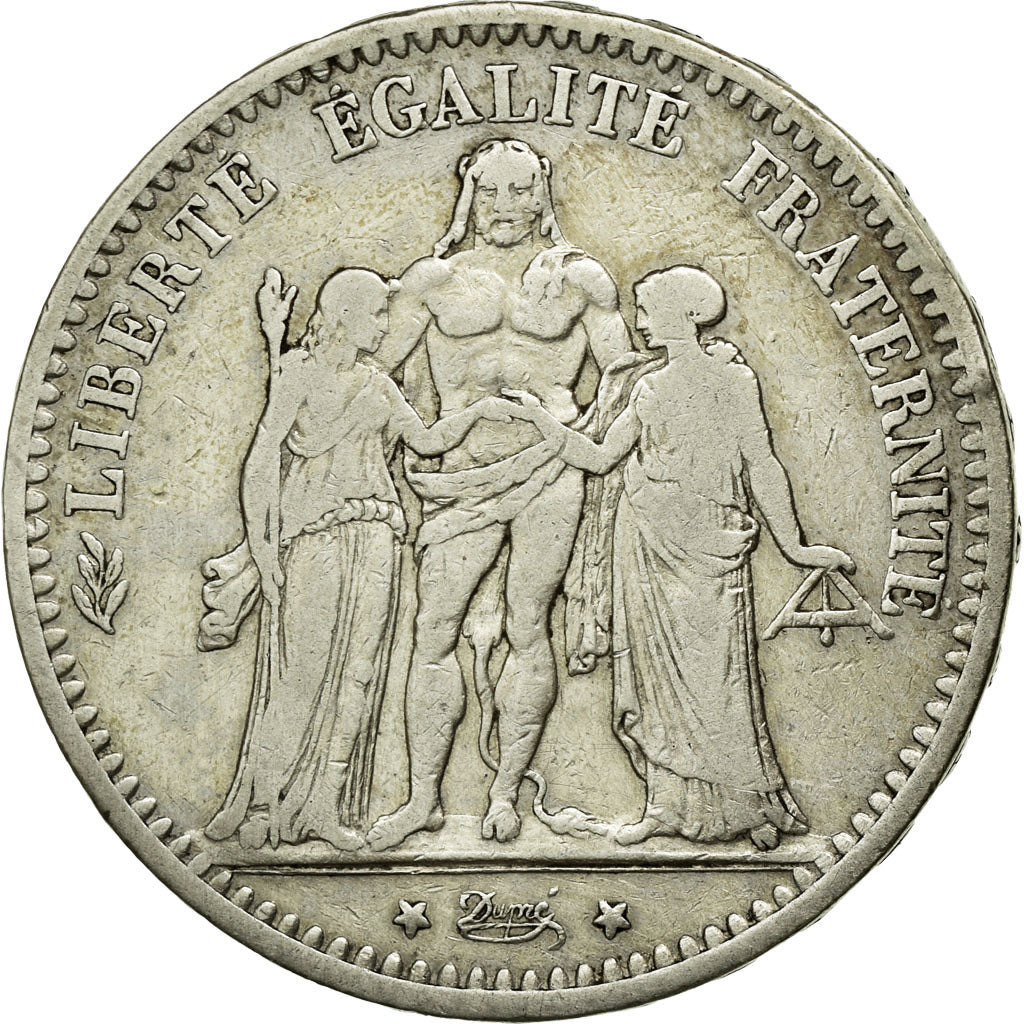 Coin, France, Hercule, 5 Francs, 1878, Bordeaux, VF(30-35), Silver, Gadoury:745a