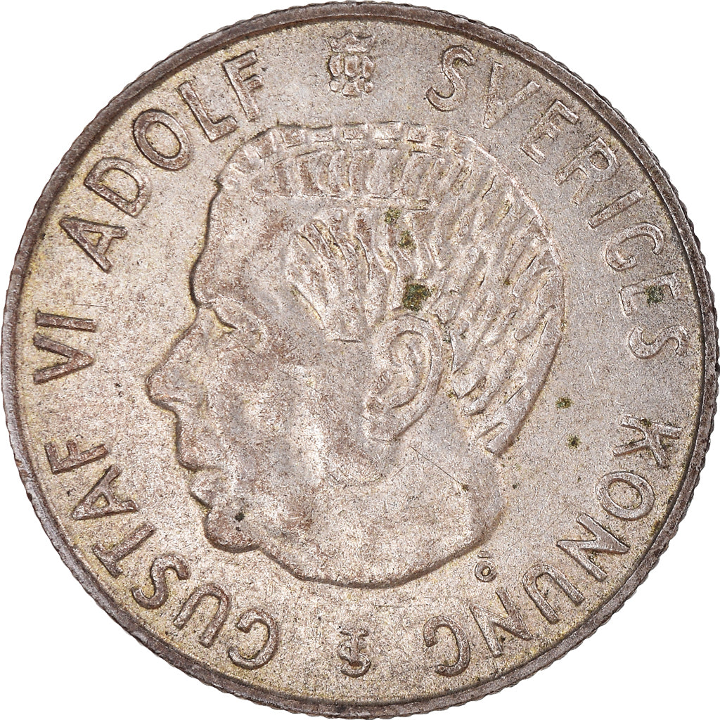 Coin, Sweden, Gustaf VI, Krona, 1954, VF(30-35), Silver, KM:826