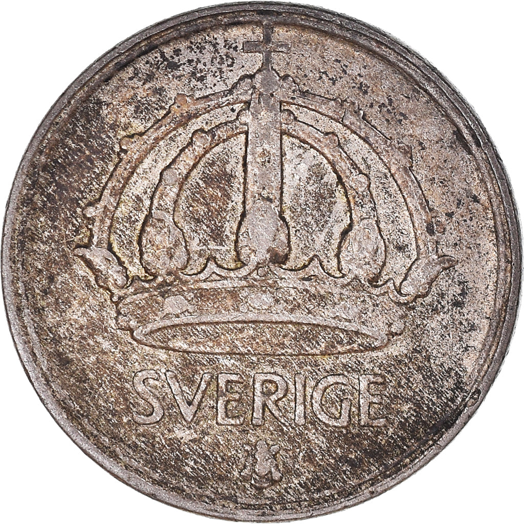 Coin, Sweden, Gustaf V, 25 Öre, 1947, VF(20-25), Silver, KM:816