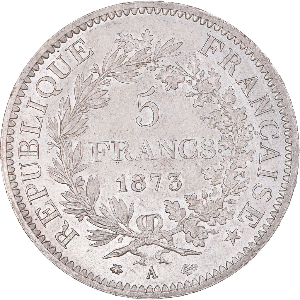 Moneta, Francia, Hercule, 5 Francs, 1873, Paris, BB+, Argento, KM:820.1