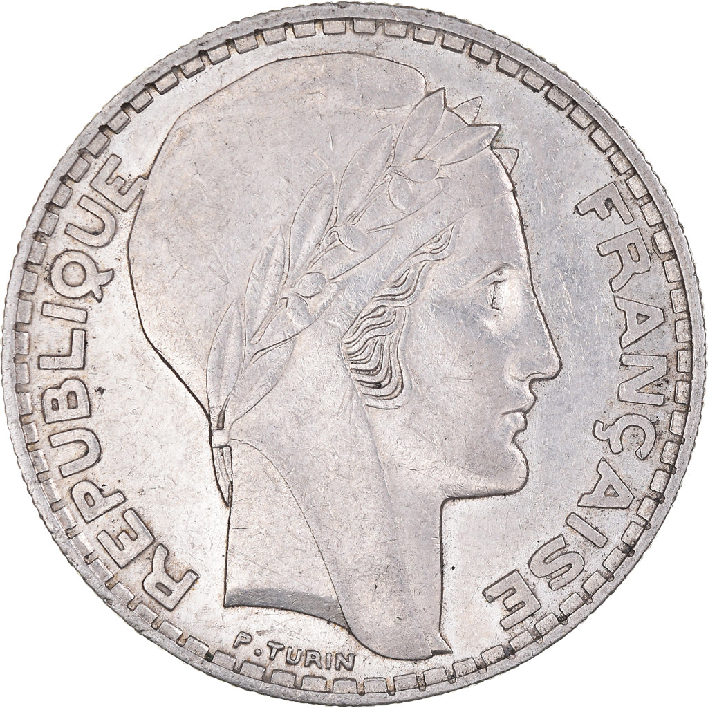 Moneta, Francja, Turin, 20 Francs, 1938, Paris, MS(60-62), Srebro, KM:879
