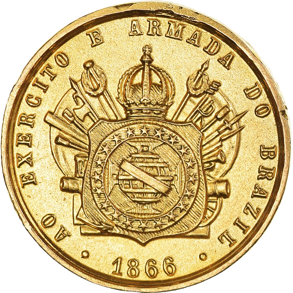 Brazil, Medal, 1866, Gold, VF(20-25)
