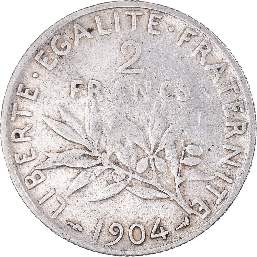 Monnaie, France, Semeuse, 2 Francs, 1904, Paris, TB+, Argent, Gadoury:532