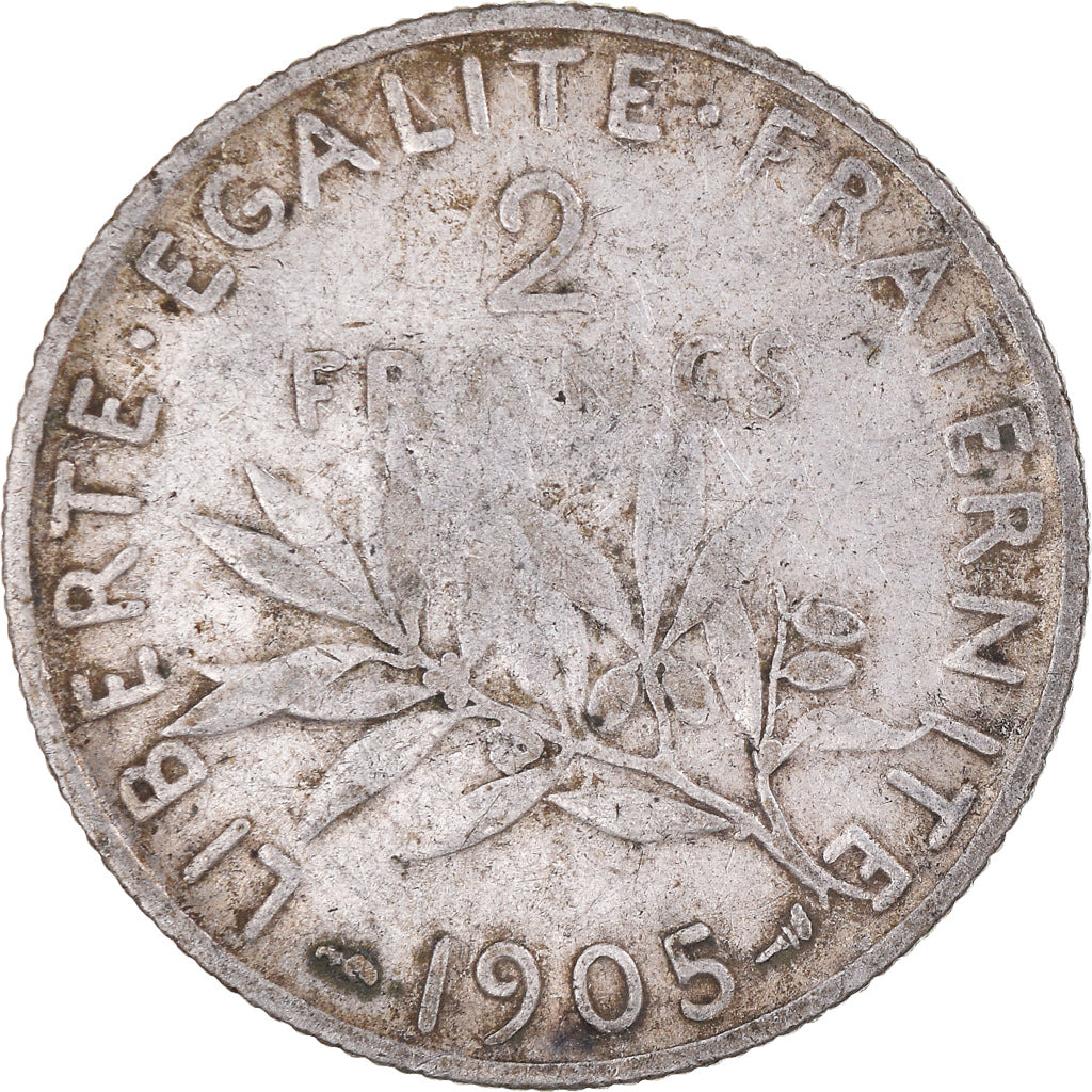 Coin, France, Semeuse, 2 Francs, 1905, Paris, VF(30-35), Silver, KM:845.1