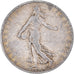 Moneda, Francia, Semeuse, 2 Francs, 1908, Paris, MBC, Plata, KM:845.1