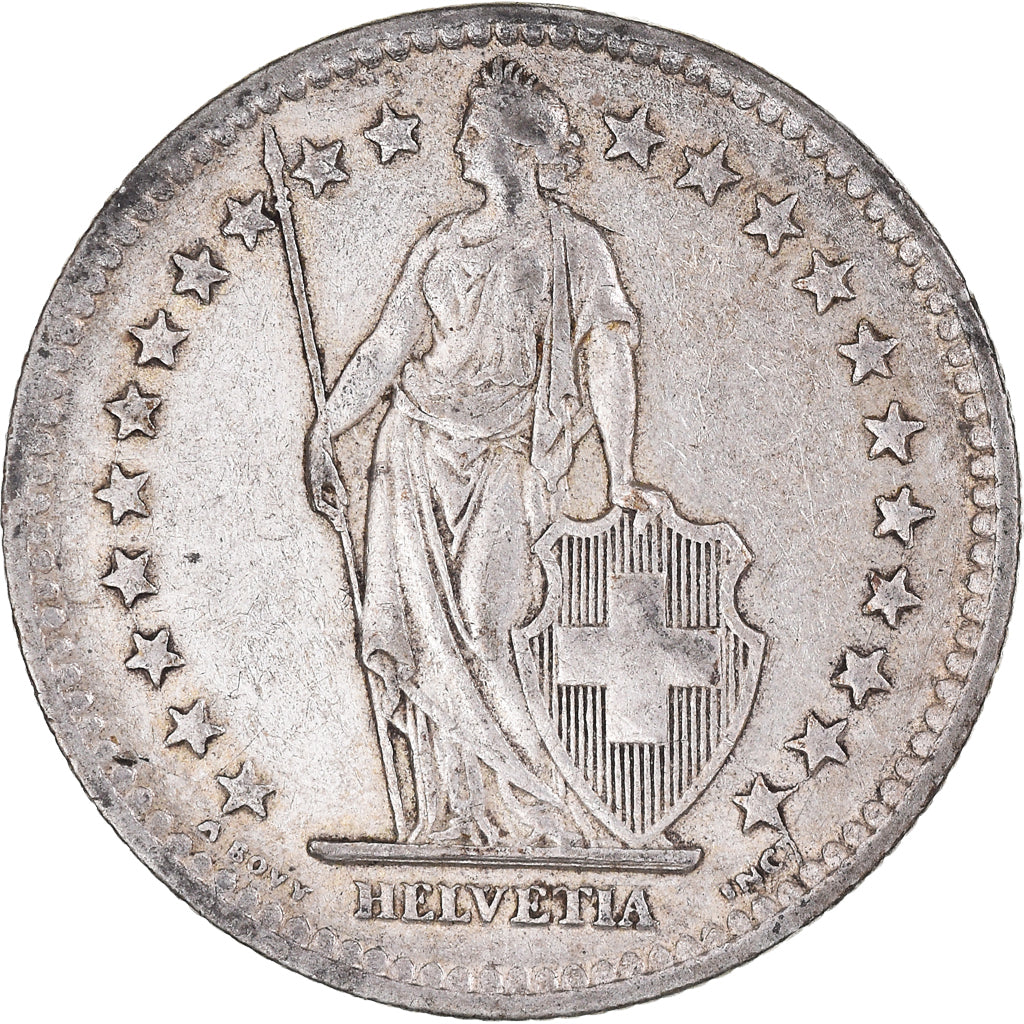 Coin, Switzerland, 2 Francs, 1946, Bern, AU(50-53), Silver, KM:21