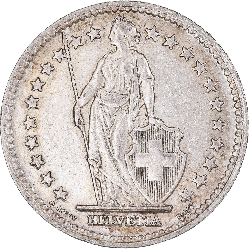 Coin, Switzerland, 2 Francs, 1941, Bern, AU(50-53), Silver, KM:21