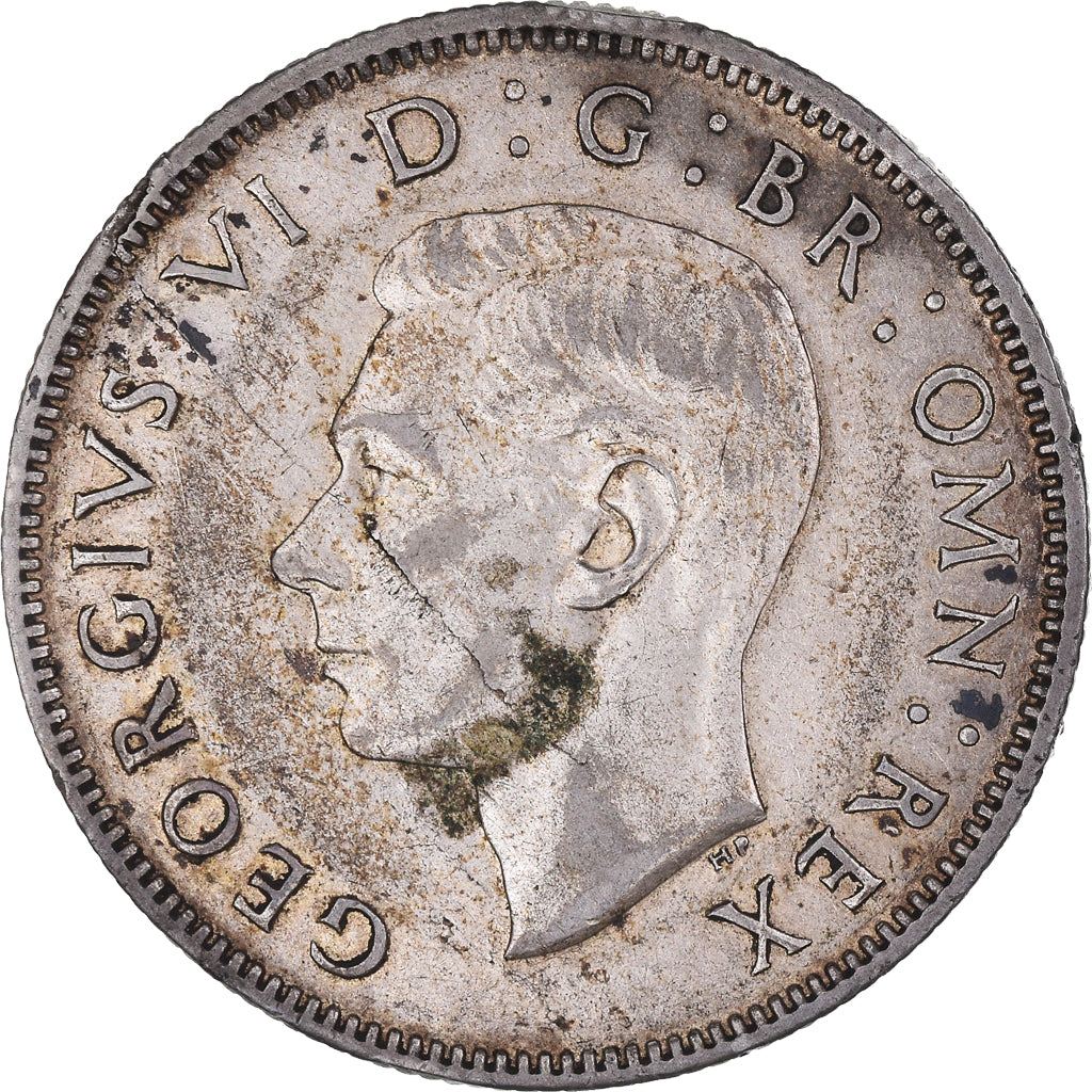 Monnaie, Grande-Bretagne, George VI, Florin, Two Shillings, 1943, TTB+, Argent