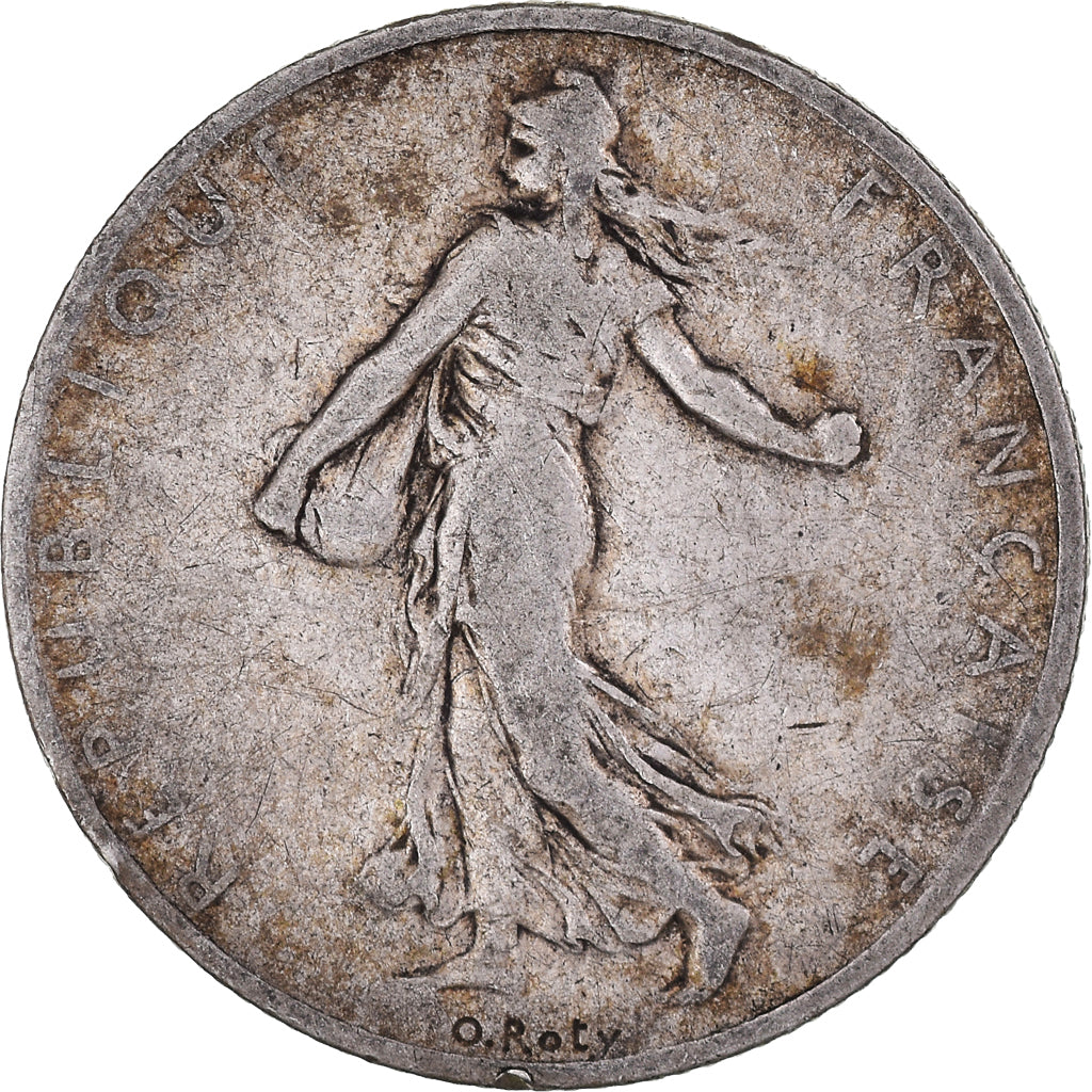 Moneda, Francia, Semeuse, 2 Francs, 1898, Paris, BC+, Plata, KM:845.1