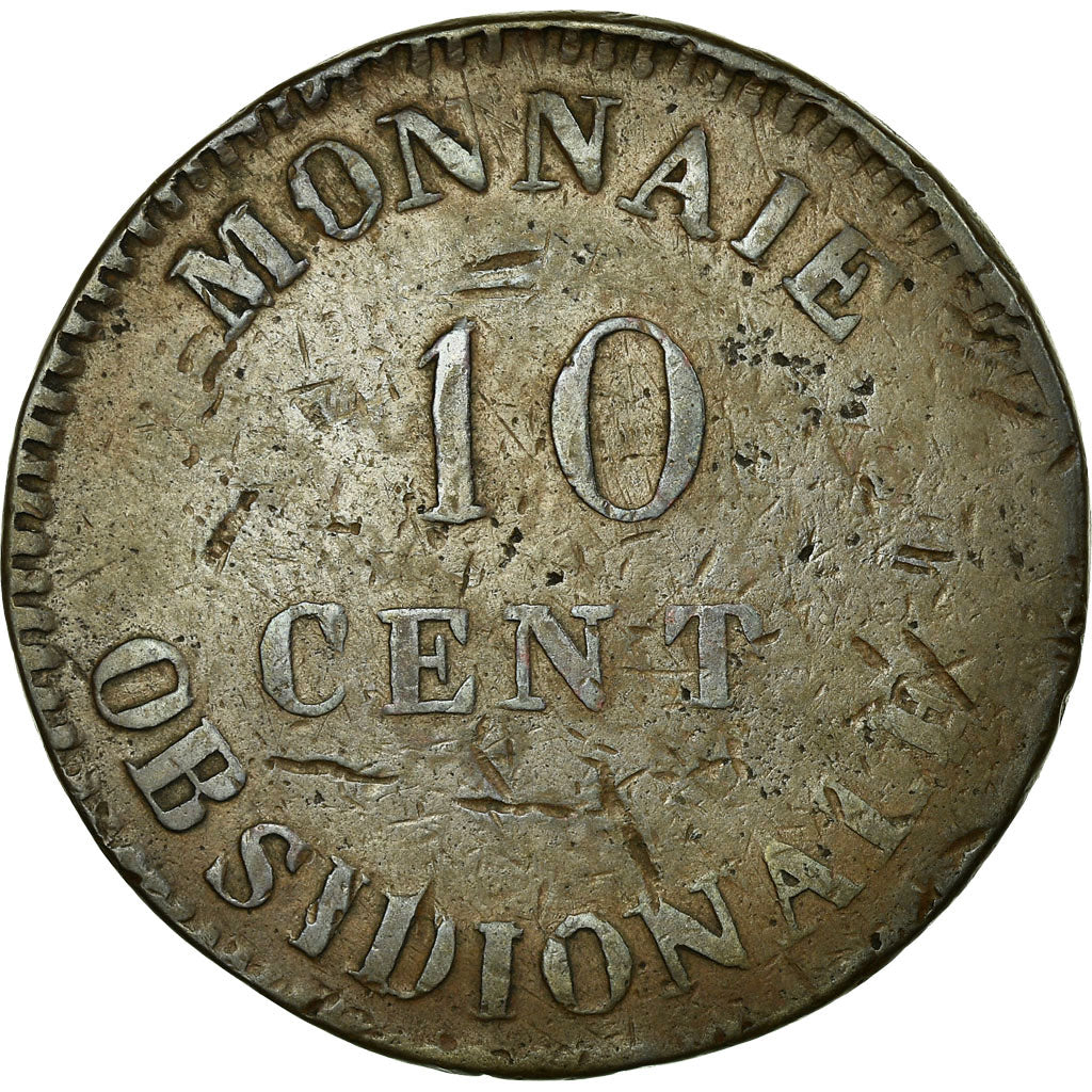 Coin, FRENCH STATES, ANTWERP, 10 Centimes, 1814, Antwerp, VF(30-35), Bronze