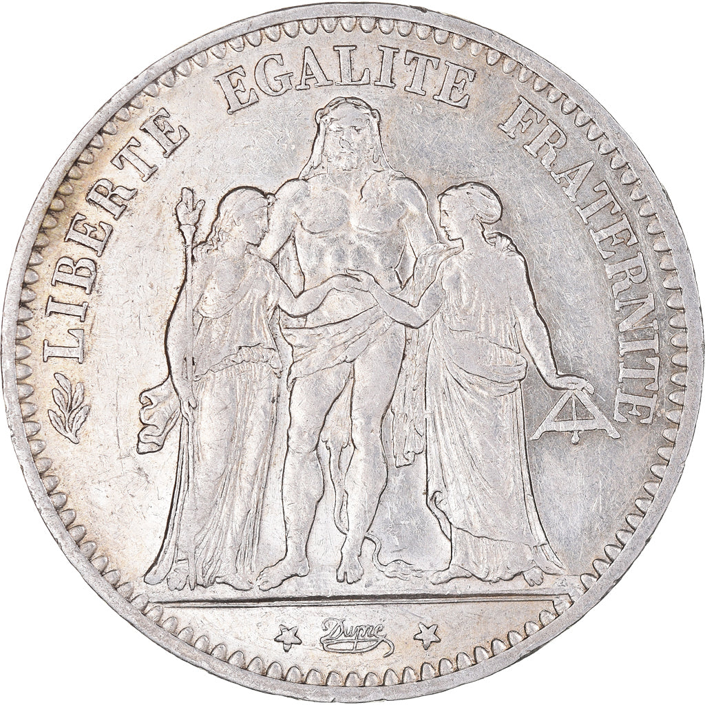 Moeda, França, Hercule, 5 Francs, 1874, Paris, AU(55-58), Prata, KM:820.1