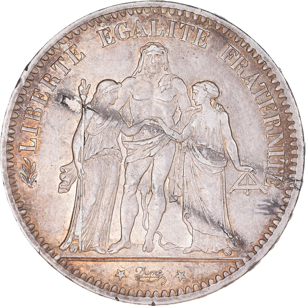 Munten, Frankrijk, Hercule, 5 Francs, 1876, Paris, ZF+, Zilver, KM:820.1