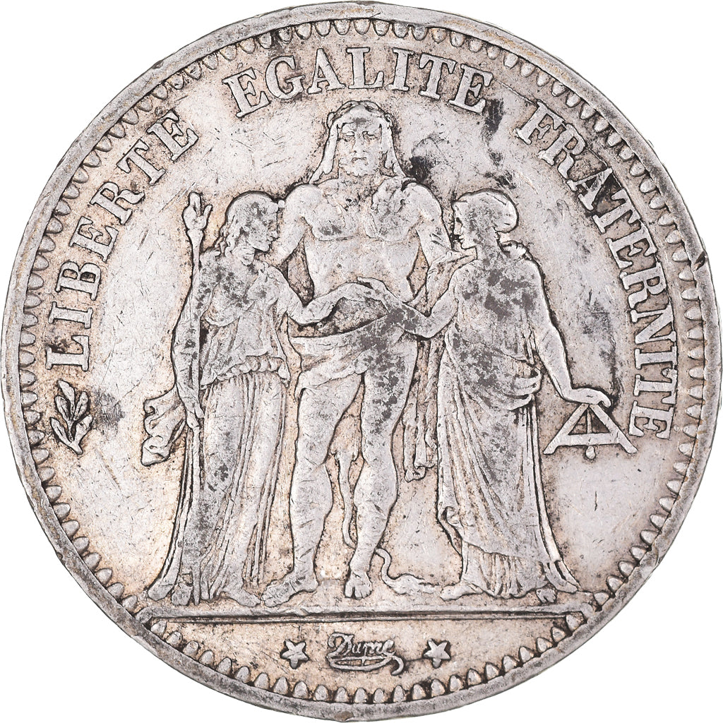 Moneta, Francja, Hercule, 5 Francs, 1874, Paris, EF(40-45), Srebro, KM:820.1