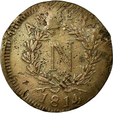 Coin, FRENCH STATES, ANTWERP, 10 Centimes, 1814, Antwerp, VF(20-25), Bronze