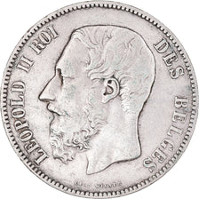 Coin, Belgium, Leopold II, 5 Francs, 5 Frank, 1870, EF(40-45), Silver, KM:24