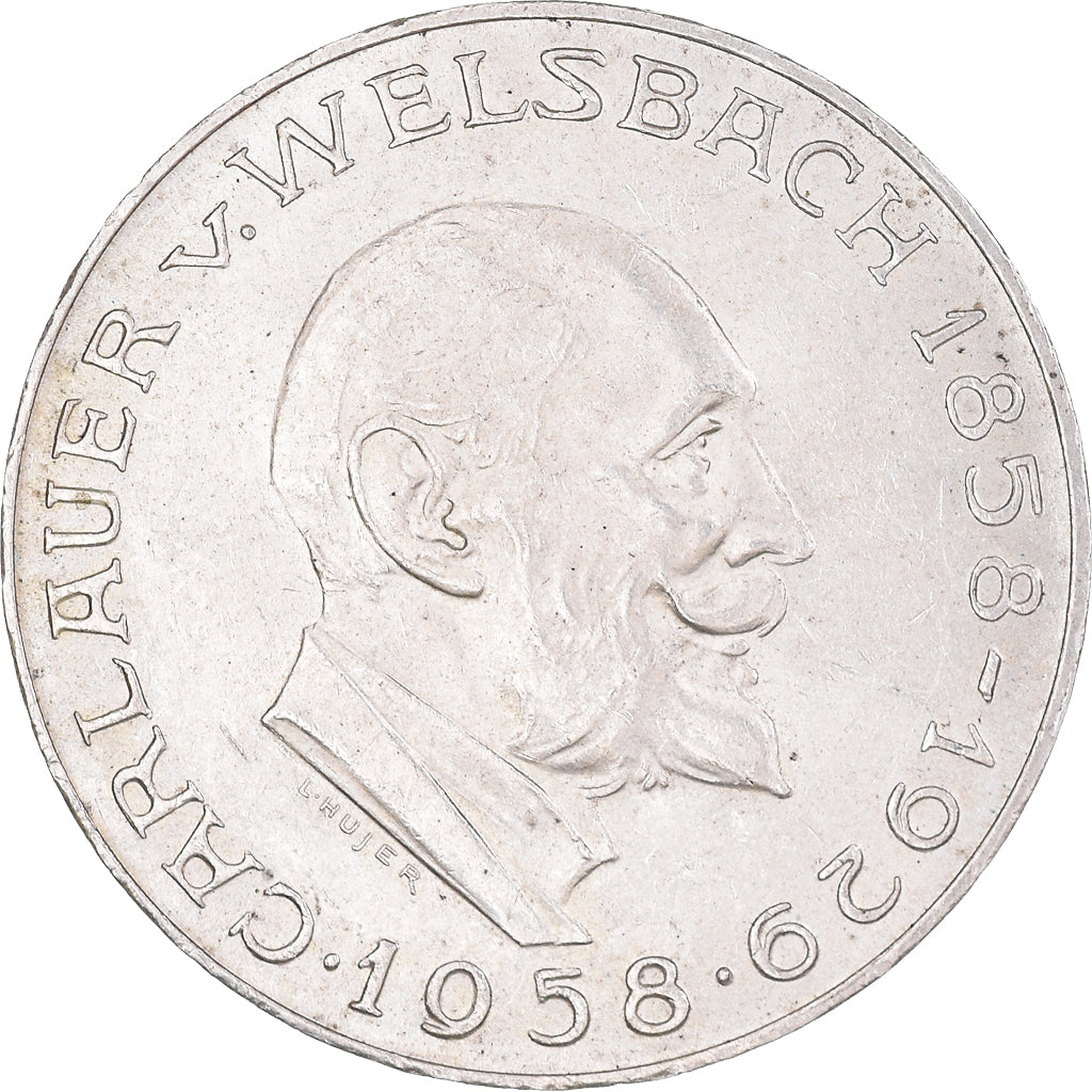 Coin, Austria, 25 Schilling, 1958, AU(50-53), Silver, KM:2884