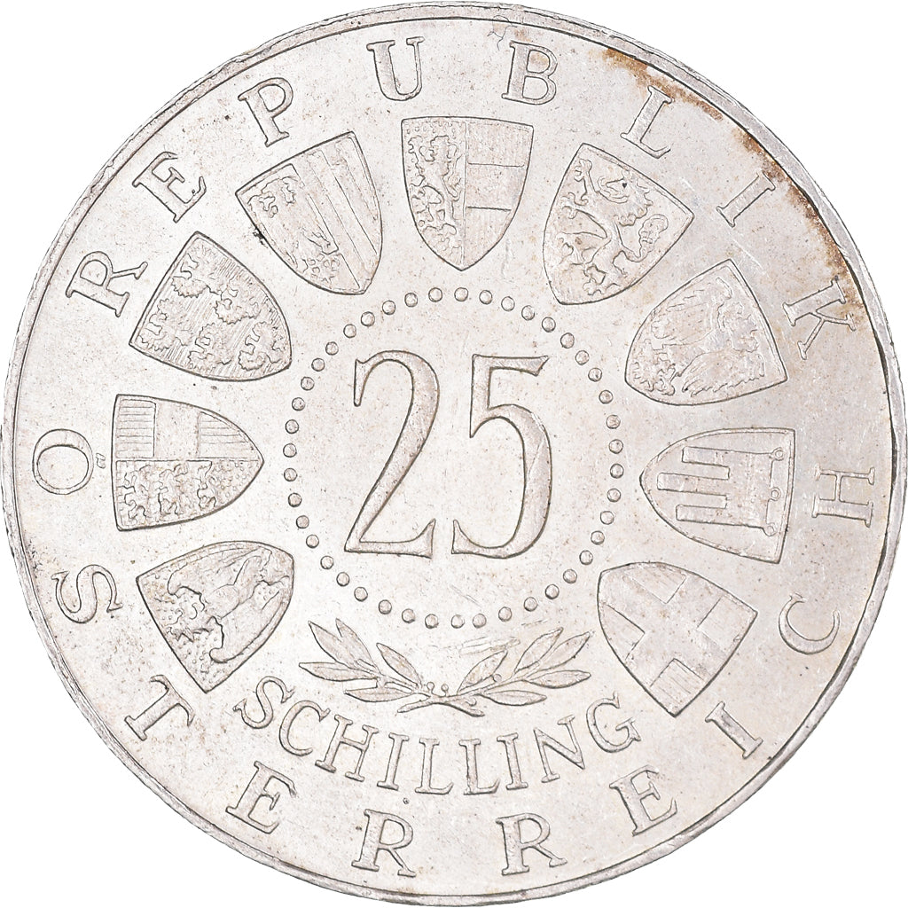Coin, Austria, 25 Schilling, 1958, AU(50-53), Silver, KM:2884