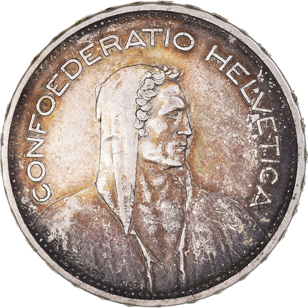 Coin, Switzerland, 5 Francs, 1931, Bern, EF(40-45), Silver, KM:40