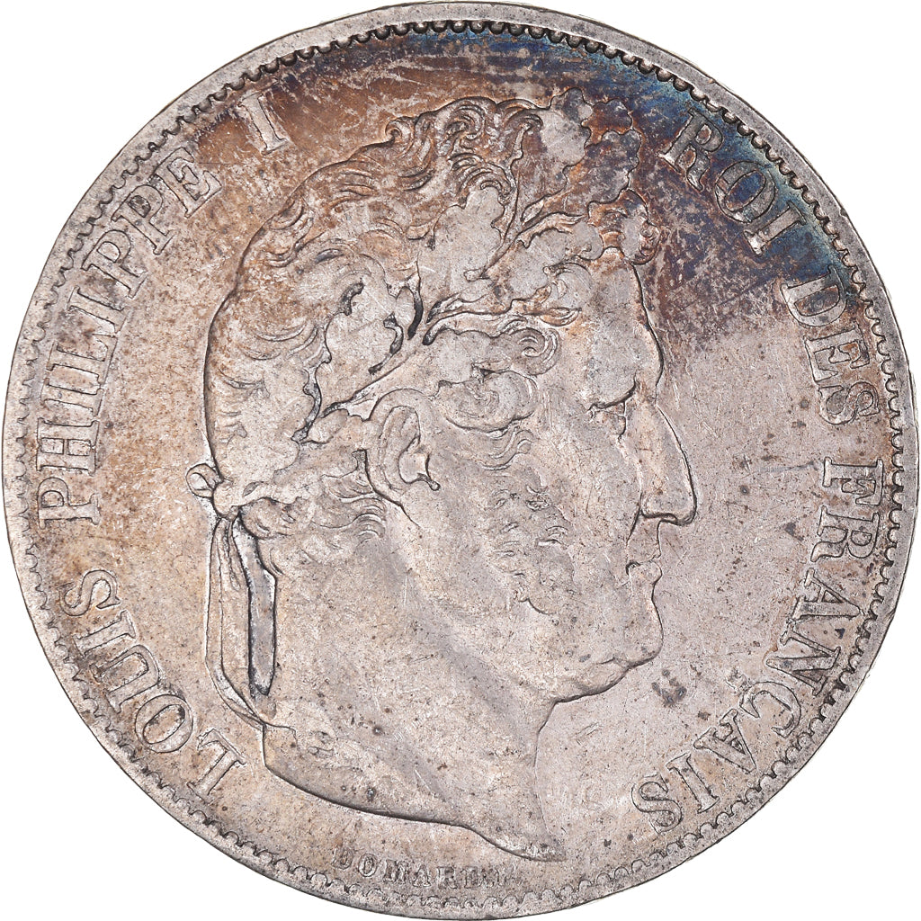 Moneda, Francia, Louis-Philippe, 5 Francs, 1846, Bordeaux, BC+, Plata, KM:749.7