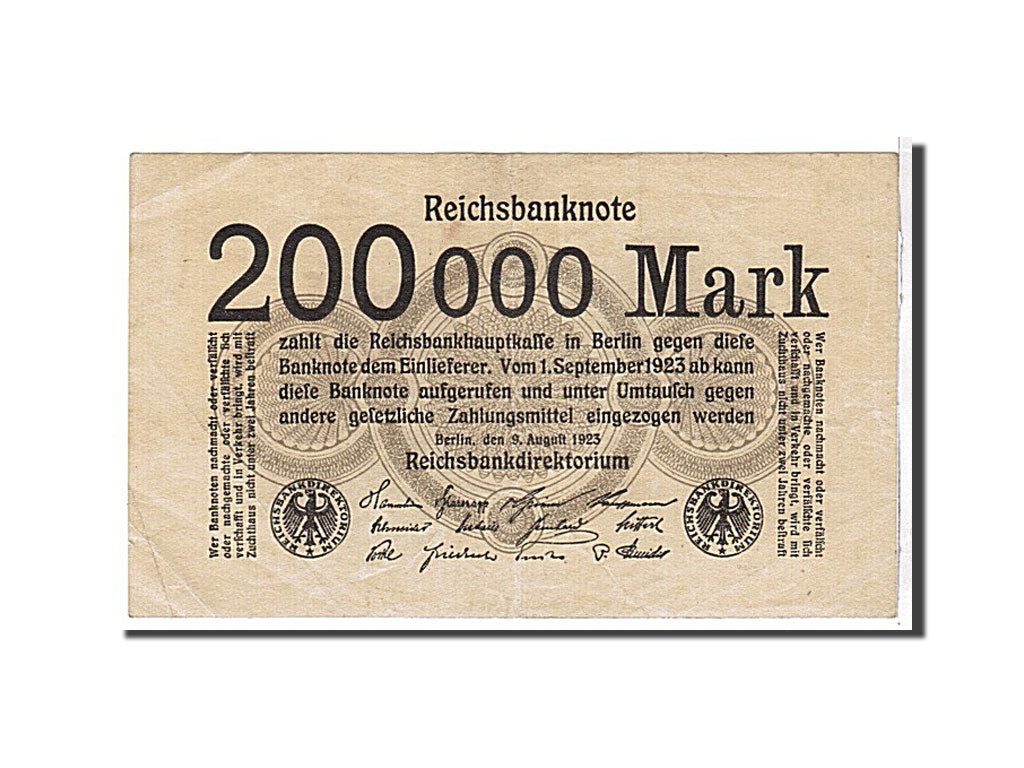 Geldschein, Deutschland, 200,000 Mark, 1923, KM:100, SS