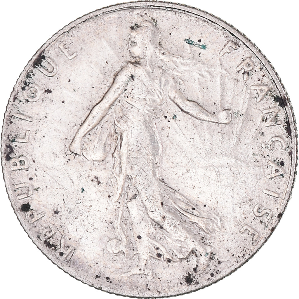 Moeda, França, Semeuse, 50 Centimes, 1916, Paris, AU(50-53), Prata, KM:854