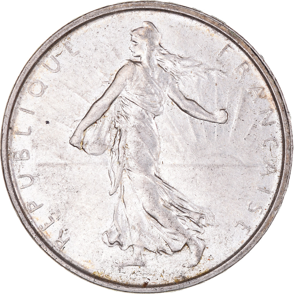 Moneta, Francja, Semeuse, 5 Francs, 1962, Paris, MS(63), Srebro, KM:926