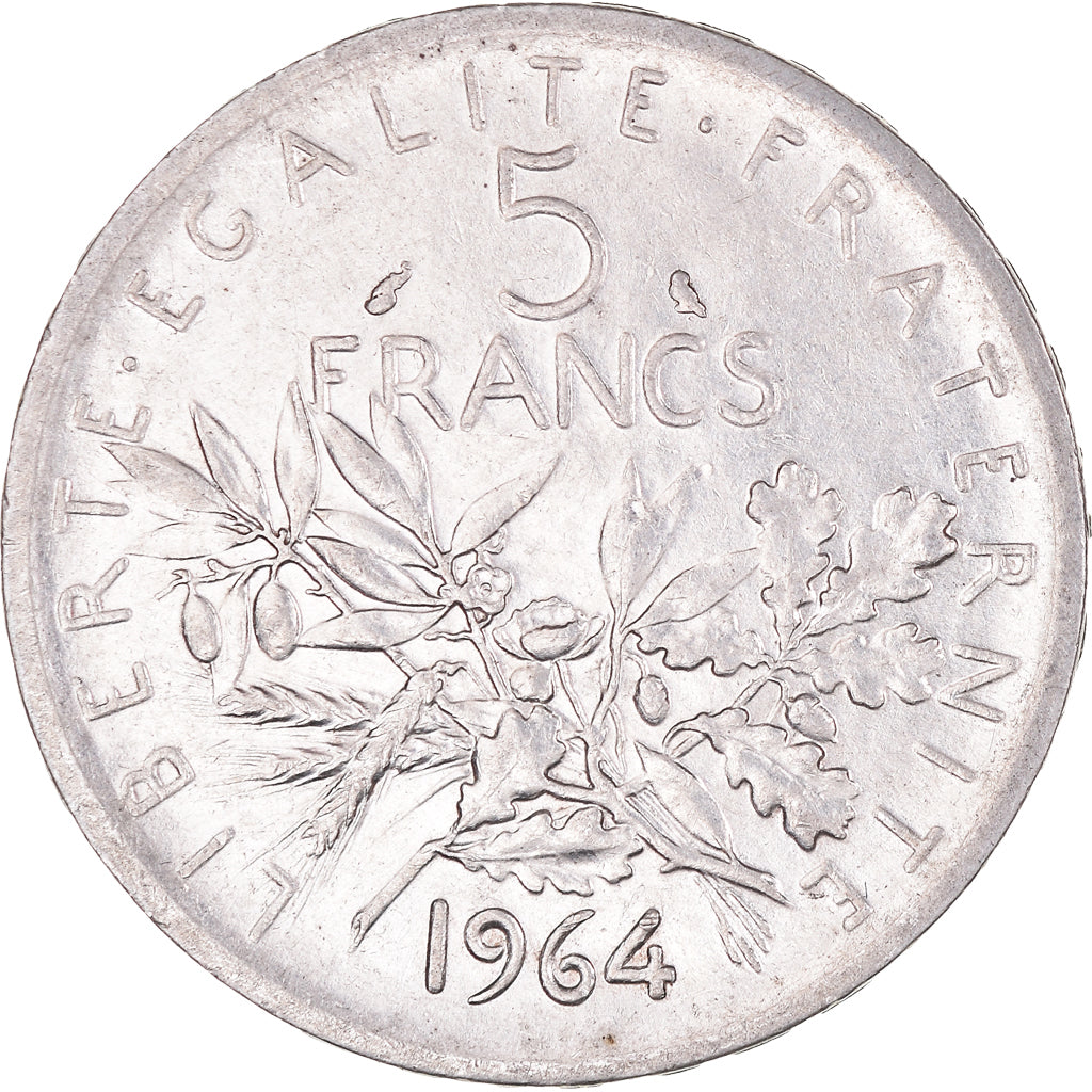 Coin, France, Semeuse, 5 Francs, 1964, Paris, MS(60-62), Silver, KM:926