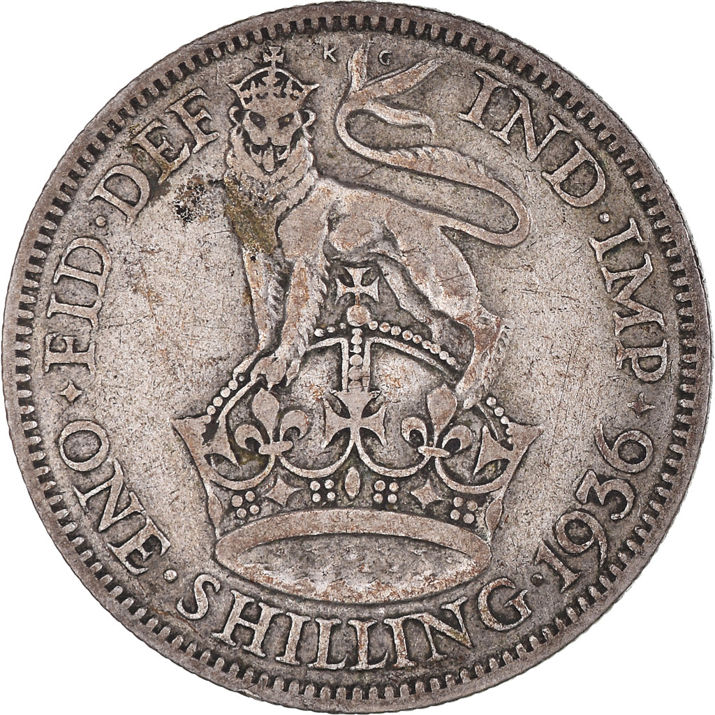 Coin, Great Britain, George V, Shilling, 1936, VF(30-35), Silver, KM:833