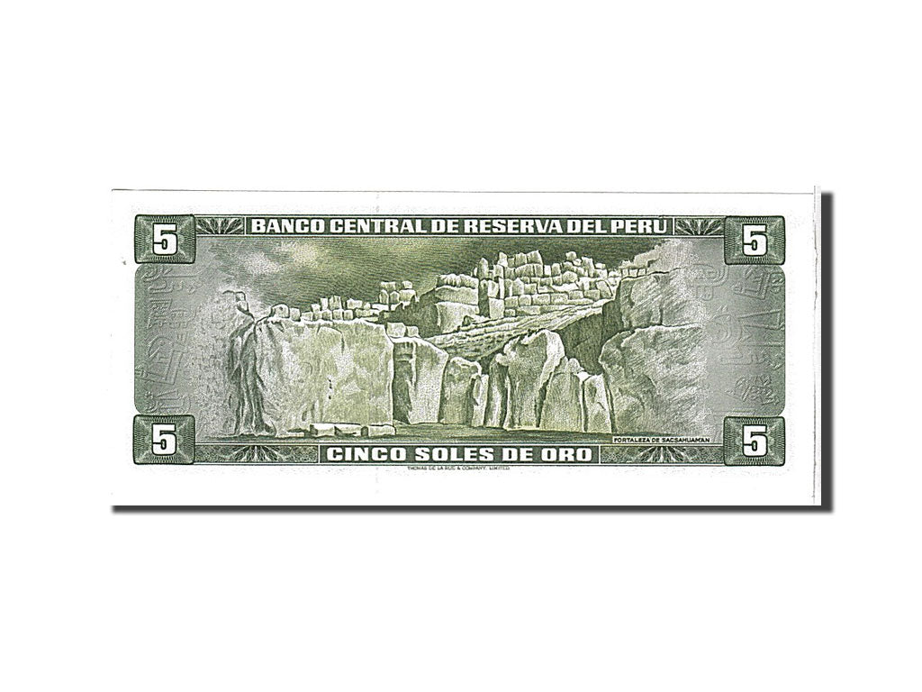 Banknote, Peru, 5 Soles De Oro, 1974, UNC(65-70)