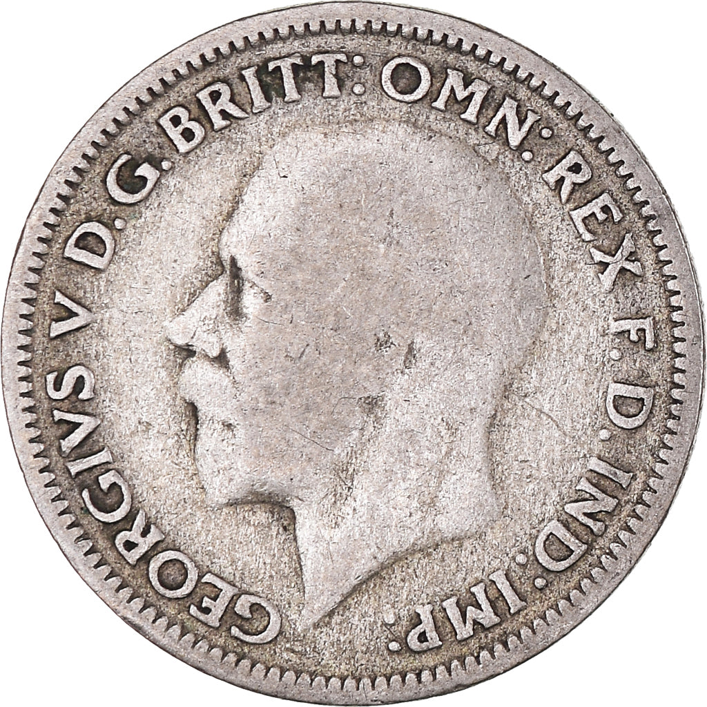 Coin, Great Britain, George V, 6 Pence, 1935, VF(20-25), Silver, KM:832