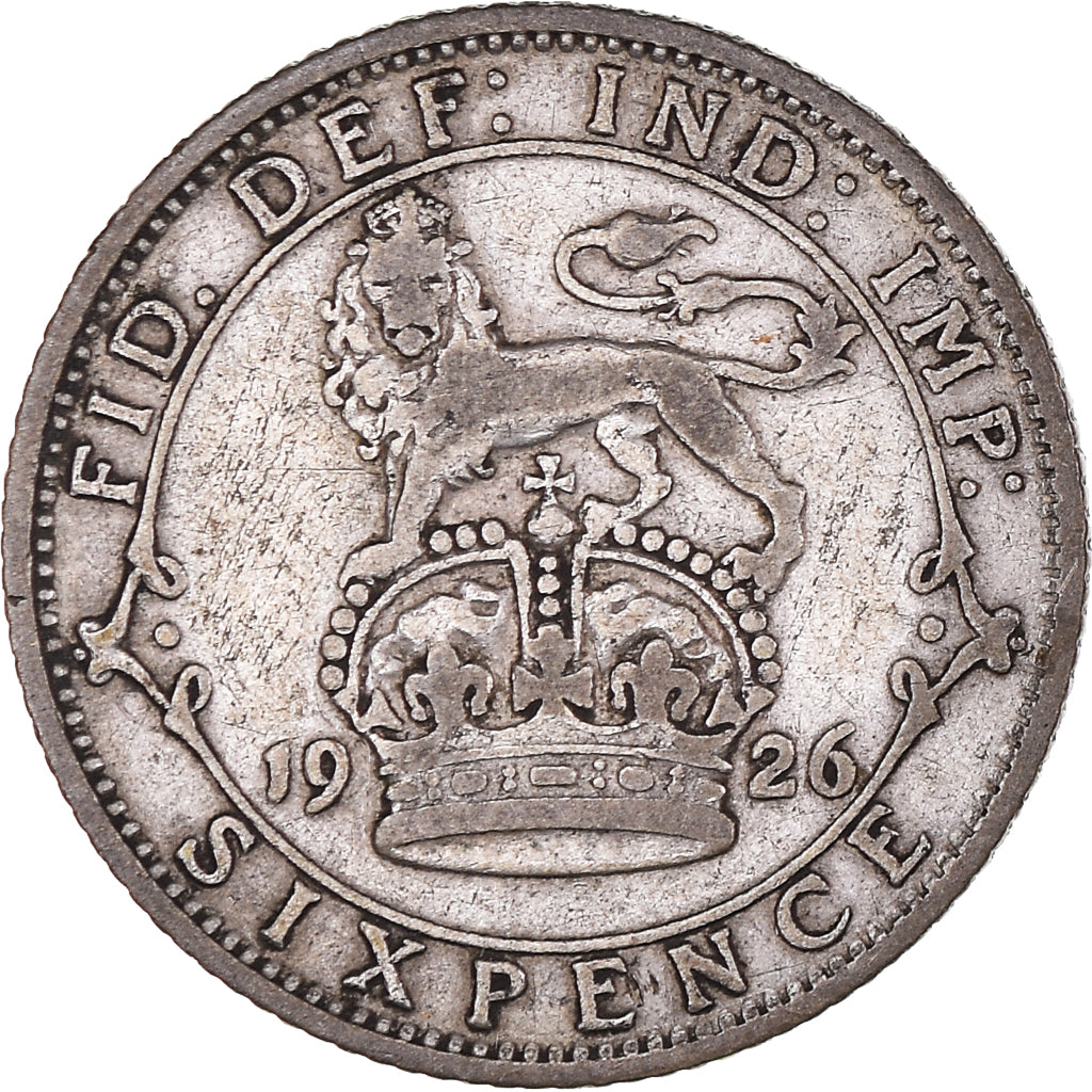 Monnaie, Grande-Bretagne, George V, 6 Pence, 1926, TB+, Argent, KM:815a.2