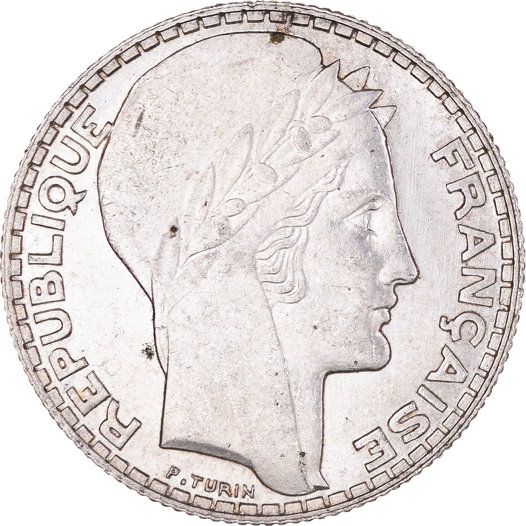 Moneta, Francja, Turin, 10 Francs, 1932, Paris, AU(55-58), Srebro, KM:878