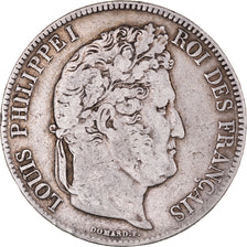 Coin, France, Louis-Philippe, 5 Francs, 1833, Bayonne, VF(20-25), Silver
