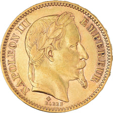 Coin, France, Napoleon III, Napoléon III, 20 Francs, 1862, Paris, AU(55-58)