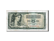 Banknote, Yugoslavia, 5 Dinara, 1968, KM:81a, EF(40-45)