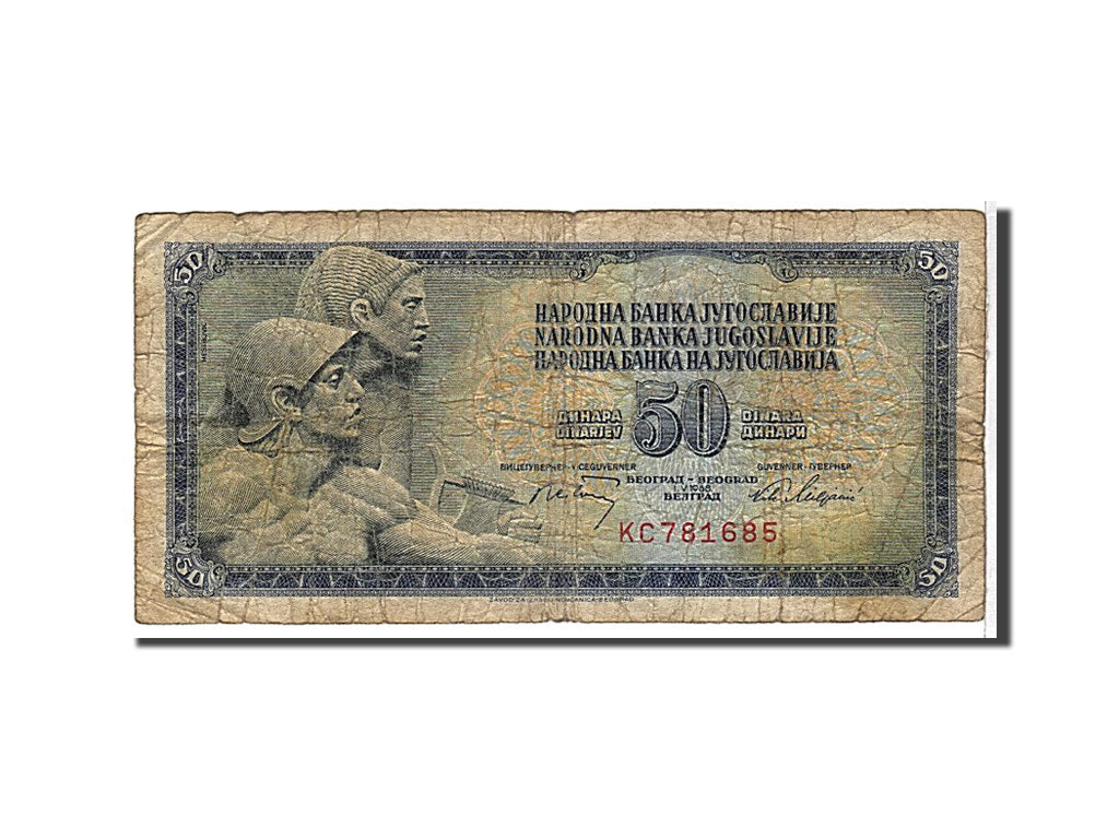 Billete, 50 Dinara, 1968, Yugoslavia, KM:83a, RC