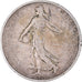 Moeda, França, Semeuse, 2 Francs, 1908, Paris, VF(30-35), Prata, KM:845.1