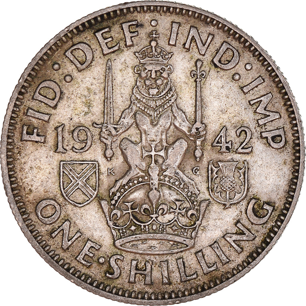 Monnaie, Grande-Bretagne, George VI, Shilling, 1942, TTB, Argent, KM:853