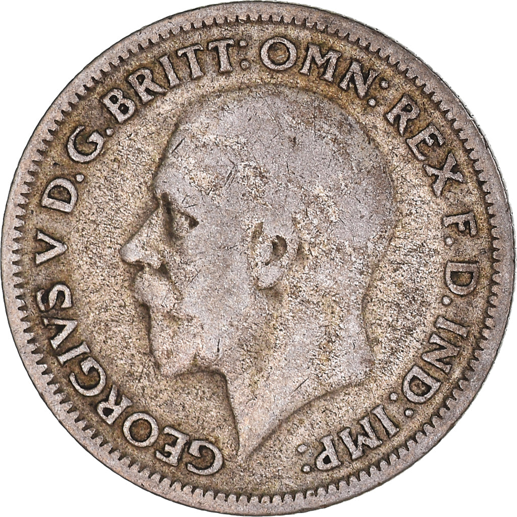 Moneta, Wielka Brytania, George V, 6 Pence, 1933, VF(30-35), Srebro, KM:832