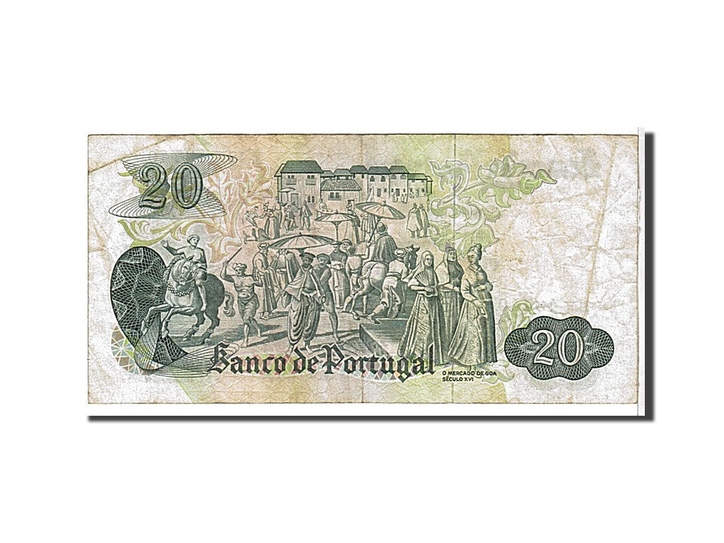 Banknote, Portugal, 20 Escudos, 1971, KM:173, VF(20-25)