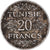 Moneta, Tunisia, Ahmad Pasha Bey, 20 Francs, 1934, Paris, BB+, Argento, KM:263