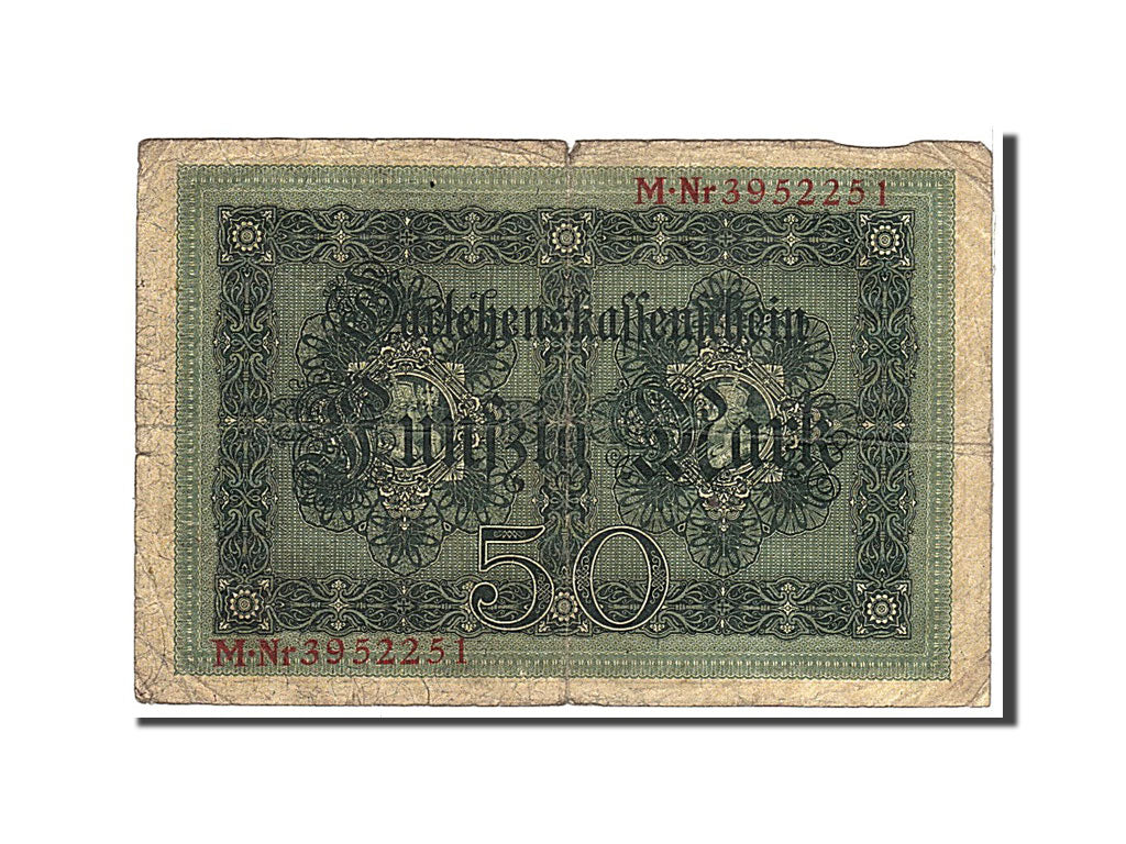 Billete, 50 Mark, 1914, Alemania, KM:49b, RC
