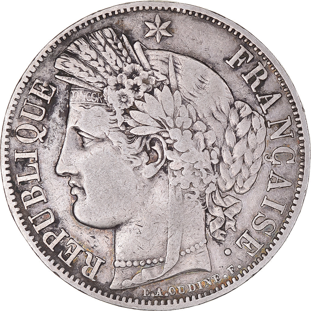Moneta, Francja, Cérès, 5 Francs, 1850, Paris, EF(40-45), Srebro, KM:761.1