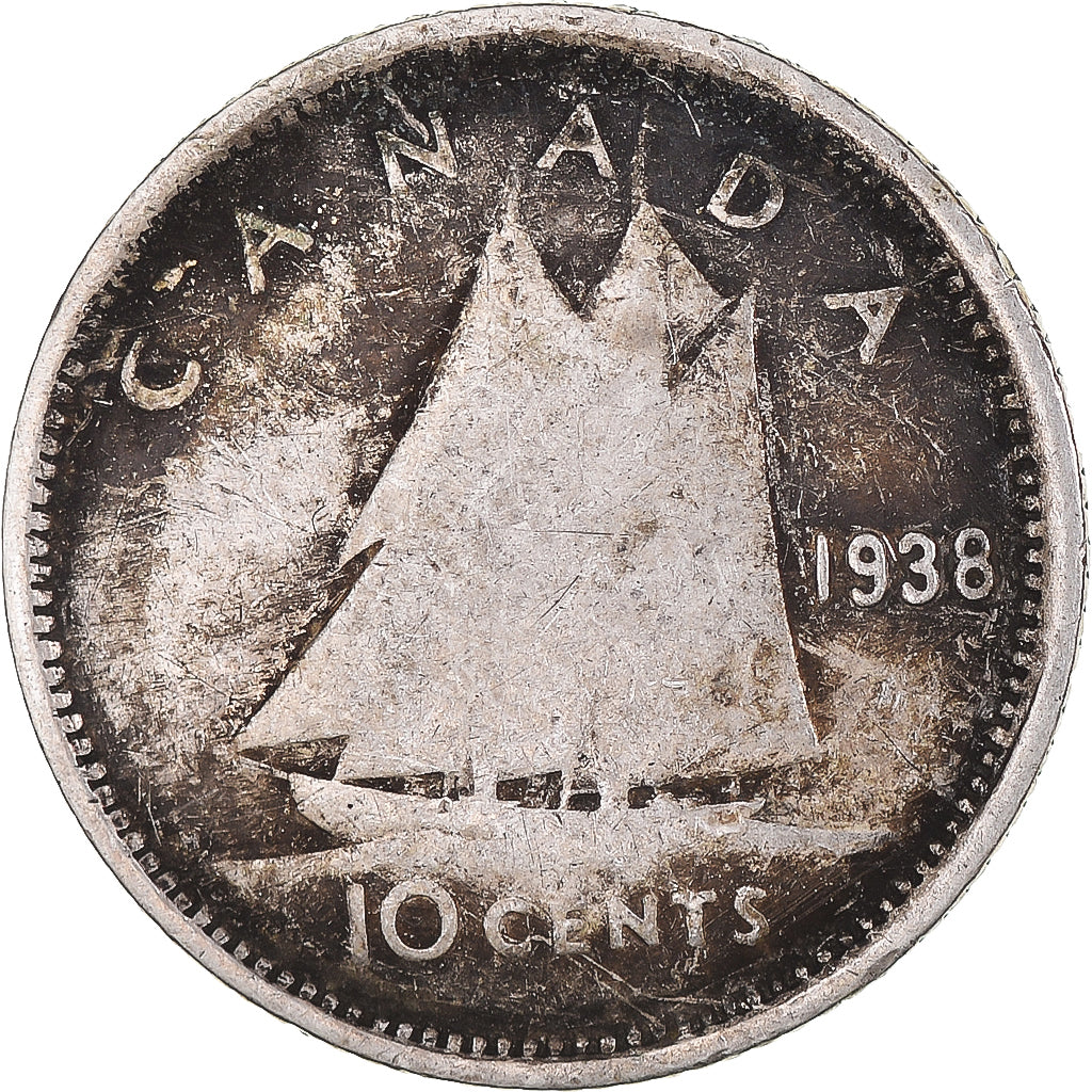 Coin, Canada, George VI, 10 Cents, 1938, Royal Canadian Mint, Ottawa, VF(30-35)