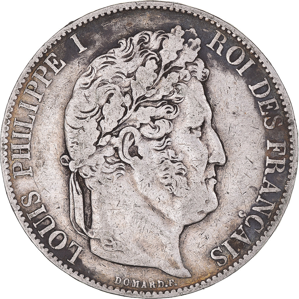 Coin, France, Louis-Philippe, 5 Francs, 1847, Strasbourg, VF(30-35), Silver