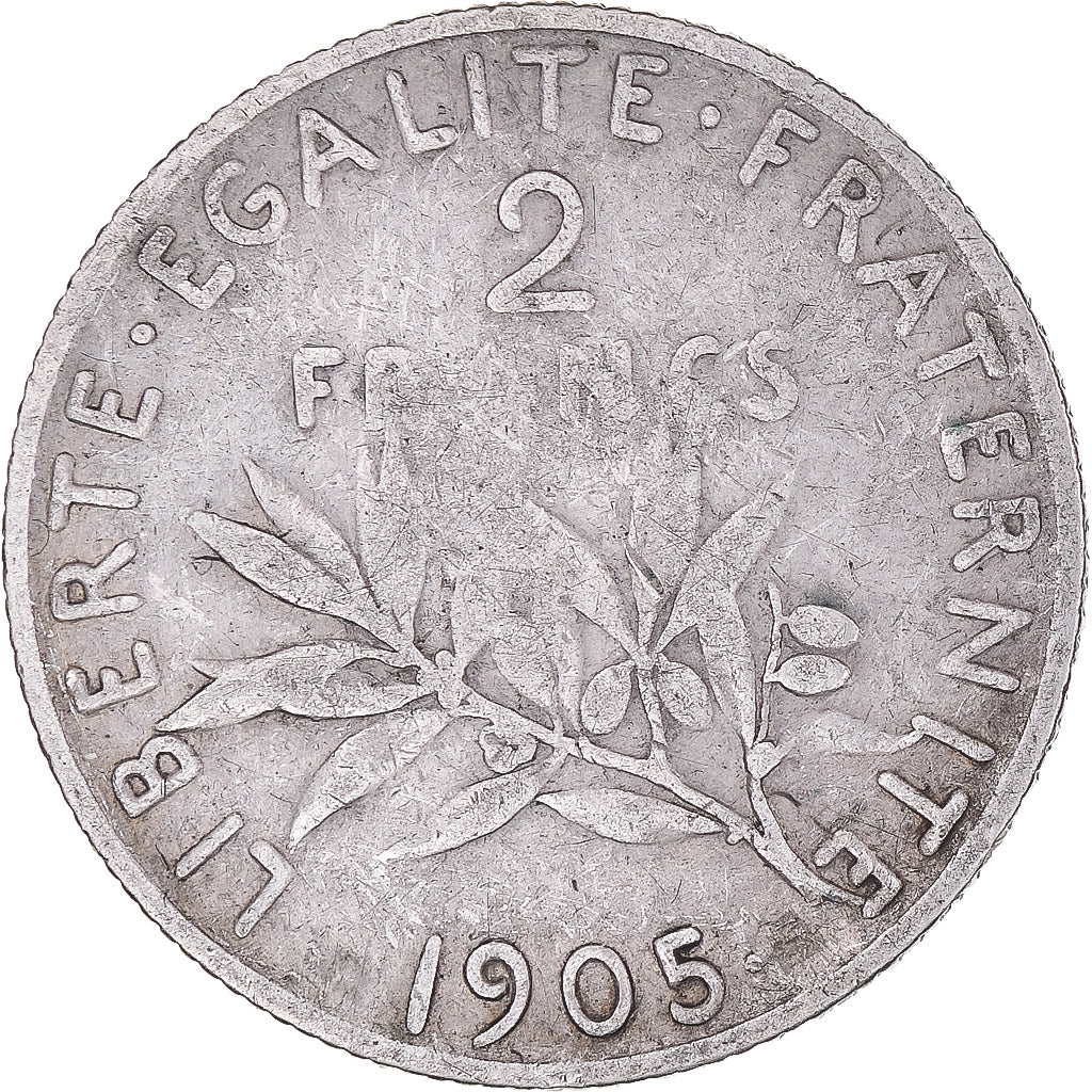 Monnaie, France, Semeuse, 2 Francs, 1905, Paris, TB+, Argent, Gadoury:532