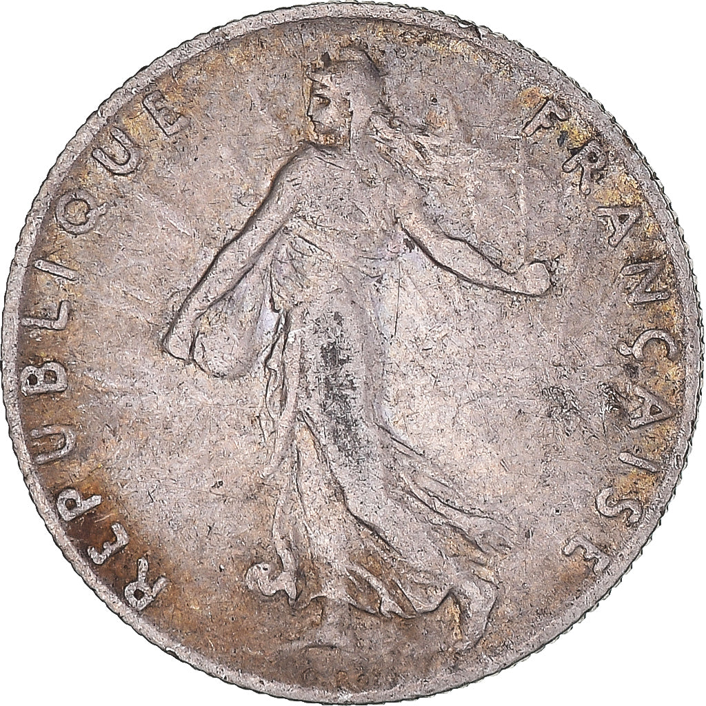 Moneta, Francia, Semeuse, 50 Centimes, 1910, Paris, MB+, Argento, KM:854