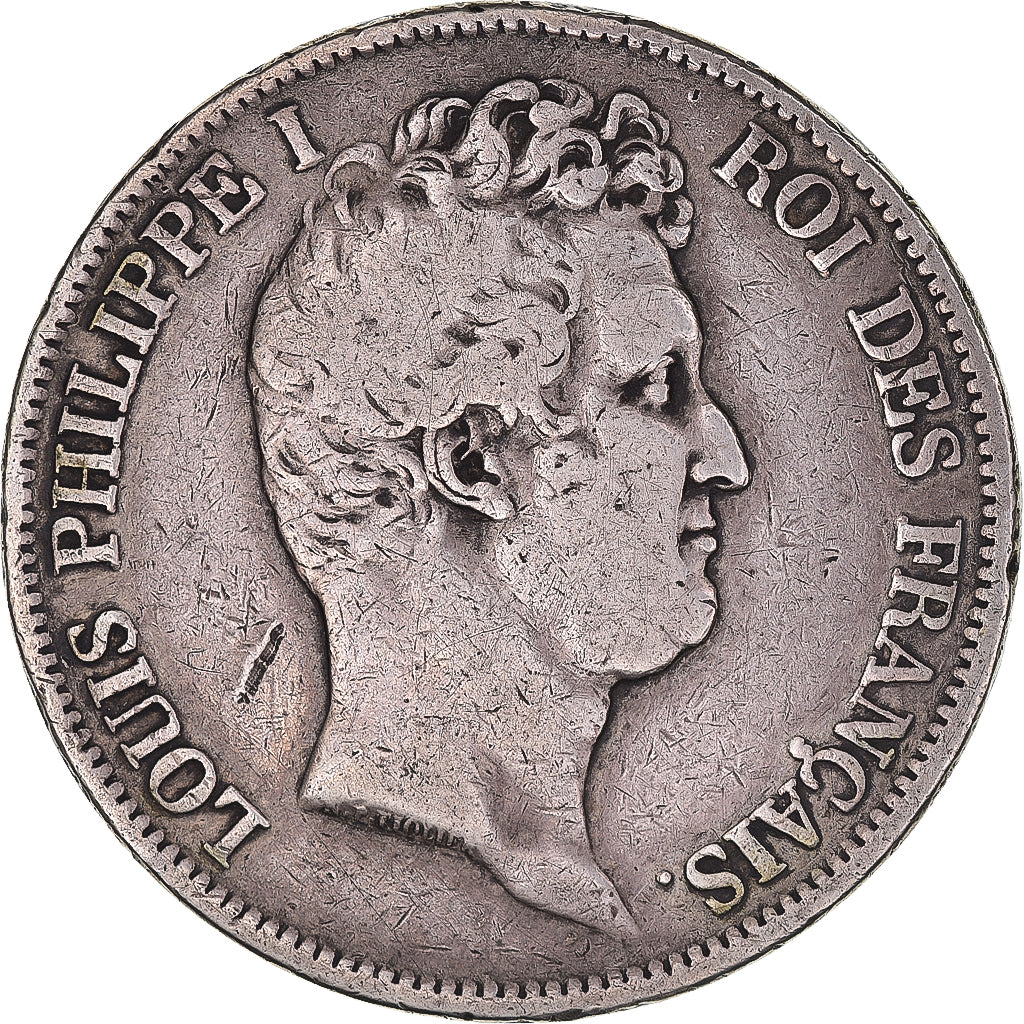Coin, France, Louis-Philippe, 5 Francs, 1831, Rouen, Tranche en creux