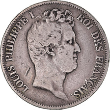 Coin, France, Louis-Philippe, 5 Francs, 1831, Rouen, Tranche en creux