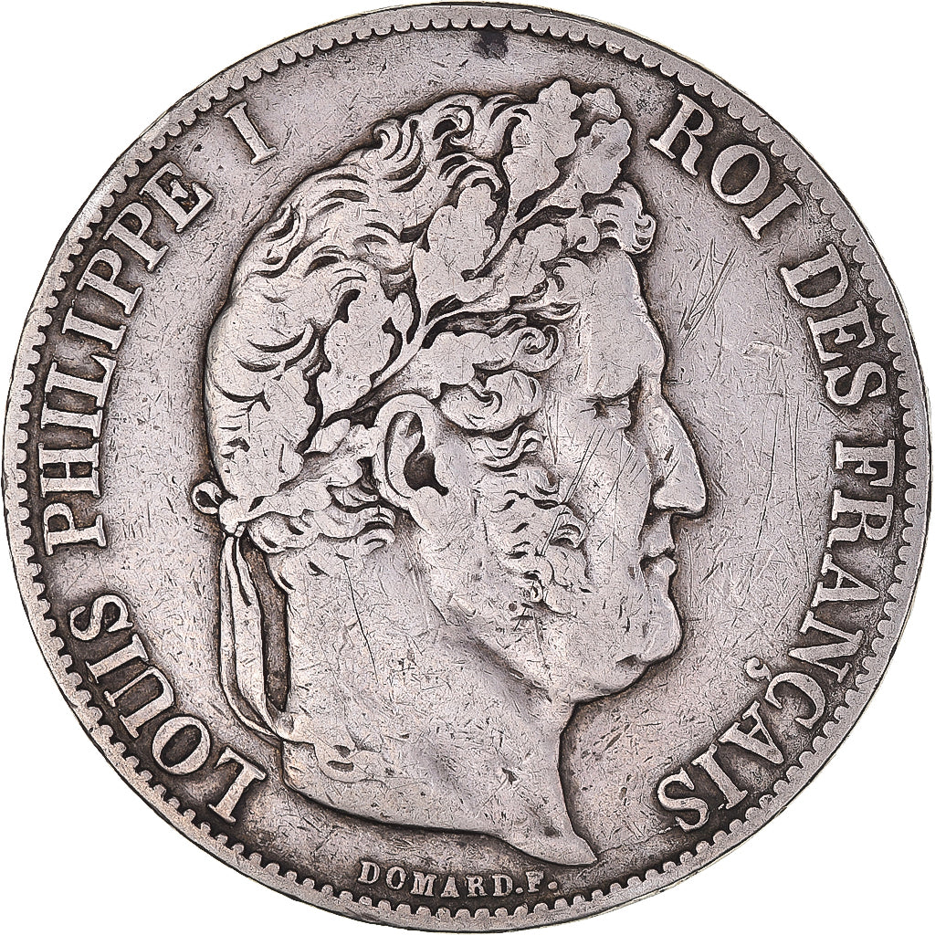 Coin, France, Louis-Philippe, 5 Francs, 1845, Lille, VF(30-35), Silver